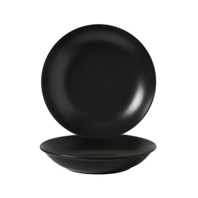 Πιάτο βαθύ διαμέτρου 20cm της σειράς Bodrum από την Gural σε χρώμα μαύρο ματ