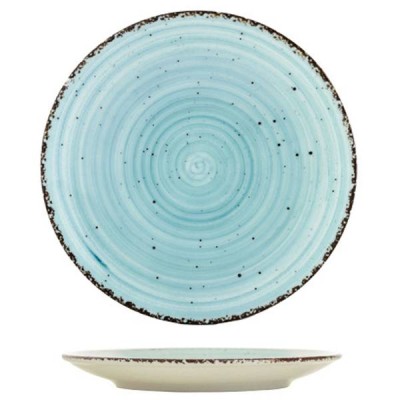 Πιάτο ρηχό φαγητού διαμέτρου 27cm από πορσελάνη με μοντέρνο design σειρά Turquoise Avanos Gural