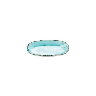 Πιατέλα σερβιρίσματος διαστάσεων 24x14cm από πορσελάνη με μοντέρνο design σειρά Turquoise Avanos Gural