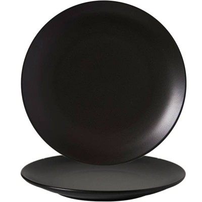 Πιάτο ρηχό πορσελάνης διαμέτρου 30cm της σειράς Bodrum matt black