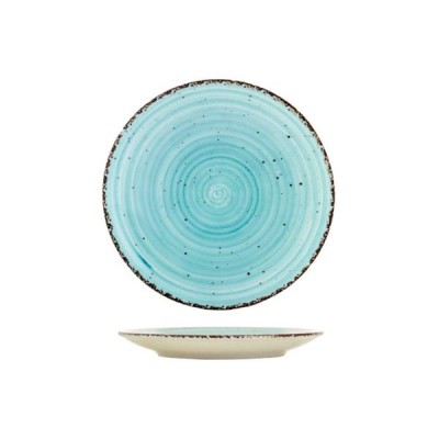Πιάτο ρηχό από πορσελάνη με μοντέρνο design διαμέτρου 17cm σειρά Turquoise Avanos Gural