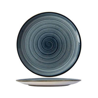Πιάτο πορσελάνης ρηχό διαμέτρου 21cm σε μπλε ραφ χρώμα της σειράς Porline Blue