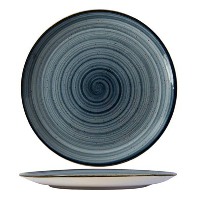 Πιάτο ρηχό Porline Blue πορσελάνη με διάμετρο 27cm σε μπλε ραφ χρώμα
