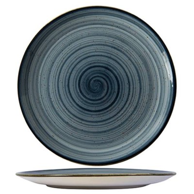 Πιάτο ρηχό με διάμετρο 30cm  σε μπλε ραφ χρώμα της σειράς Porline Blue