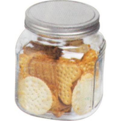Δοχείο γυάλινο χωρητικότητας 1lt με inox καπάκι της σειράς Cracker