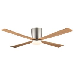 Ανεμιστήρας οροφής Φ122 58W 48dB νίκελ-ξύλο με Led φως 4 φτερωτές και κοντρόλ Ανεμιστήρας οροφής Φ122 58W 48dB νίκελ-ξύλο με Led φως 4 φτερωτές και κοντρόλ