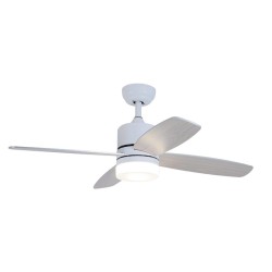 Ανεμιστήρας οροφής “SIMONE” λευκό - ξύλο 48″ 70W τηλεχειριζόμενος με 18W LED φως 3 CCT Ανεμιστήρας οροφής “SIMONE” λευκό - ξύλο 48″ 70W τηλεχειριζόμενος με 18W LED φως 3 CCT
