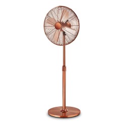 Ανεμιστήρας με ορθοστάτη μεταλλικός 16" σε μπρονζέ χρώμα 4 ταχυτήτων με 3 μεταλλικά πτερύγια