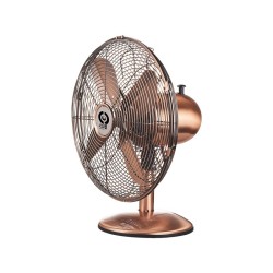 Ανεμιστήρας μπρονζέ 40W επιτραπέζιος 12" αθόρυβης λειτουργίας με 4 μεταλλικά πτερύγια