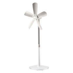 Ανεμιστήρας δαπέδου λευκός Φ50 12W 220V 38dB 330rpm με μαλακές φτερωτές και τετράγωνη βάση