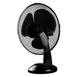 Ανεμιστήρας επιτραπέζιος μαύρος 40W 220-240V Ø30 50dB με στρόγγυλη βάση & ρυθμιζόμενη γωνία αέρα 60°