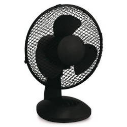 Ανεμιστήρας επιτραπέζιος μαύρος Φ27 25W 220-240V 50Hz 57,7dB 2 ταχυτήτων με ρυθμιζόμενη γωνία αέρα