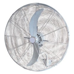 Ανεμιστήρας βιομηχανικός μεταλλικός λευκός τοίχου Φ71 180W 1350rpm με κοντρόλ & 3 ταχύτητες