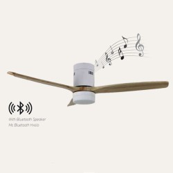 Ανεμιστήρας οροφής Φ132 40W 220V με ηχείο bluetooth Led φως χρονοδιακόπτη και κοντρόλ
