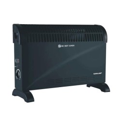Θερμαντικό σώμα convector σε μαύρο με turbo 2000W με 3 ταχύτητες για κάλυψη χώρου έως 20m²