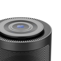 Αερόθερμο κεραμικό 1500W κυκλικό σε μαύρο χρώμα με τηλεχειριστήριο με 3 ταχύτητες κάλυψη χώρου έως 25m²