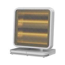 Θερμάστρα χαλαζία περιστρεφόμενη 800W με 2 ταχύτητες κάλυψη χώρου έως 15m² σε λευκό χρώμα