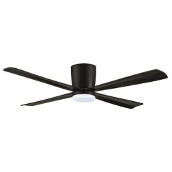 Ανεμιστήρας οροφής μαύρος Φ122 58W 220V 48dB 5 ταχυτήτων με Led φως 4 φτερωτές και κοντρόλ Ανεμιστήρας οροφής μαύρος Φ122 58W 220V 48dB 5 ταχυτήτων με Led φως 4 φτερωτές και κοντρόλ