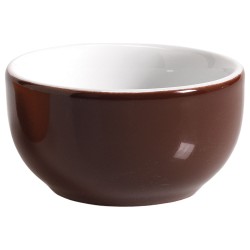 Μπωλ dip μεγάλο πορσελάνης 7cm με ύψος 4cm σε χρώμα καφέ