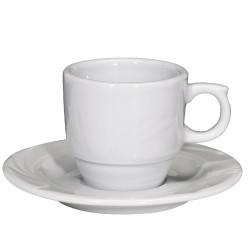 Φλυτζάνι πορσελάνης καφέ στοιβαζόμενο 100ml της σειράς Nefeli