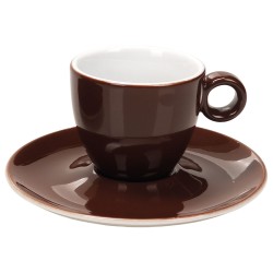 Φλυτζάνι πορσελάνης για καφέ σε χρώμα καφέ χωρητικότητας 80ml