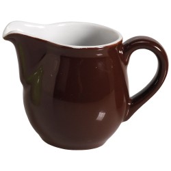 Κρεμιέρα μικρή πορσελάνης σε χρώμα καφέ Κρεμιέρα μικρή πορσελάνης σε χρώμα καφέ