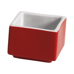 Μπώλ τετράγωνο διαστάσεων 5x5xY4cm σε χρώμα κόκκινο
