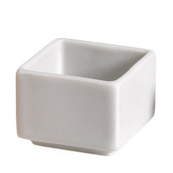 Μπώλ τετράγωνο διαστάσεων 5x5xY4cm σε χρώμα λευκό