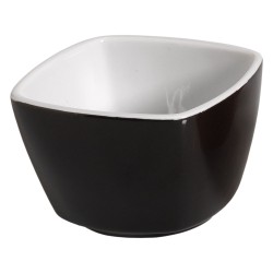 Μπώλ τετράγωνο πορσελάνης διαστάσεων 8,5x8,5xY5,8cm σε χρώμα μαύρο