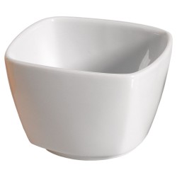 Μπώλ τετράγωνο πορσελάνης διαστάσεων 8,5x8,5xY5,8cm σε χρώμα λευκό