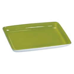 Πιατέλα παραλληλόγραμμη διαστάσεων 14,5x9cm σε χρώμα βεραμάν