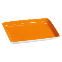 Πιατέλα παραλληλόγραμμη διαστάσεων 14,5x9cm σε χρώμα πορτοκαλί