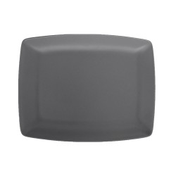 Πιατέλα παραλληλόγραμμη διαστάσεων 30x25cm σε χρώμα γκρι - ματ