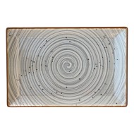 Πιατέλα παραλληλόγραμμη της σειράς Spira Grey διαστάσεων 30x20cm