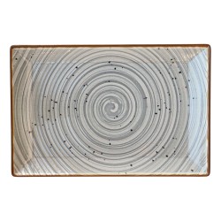 Πιατέλα παραλληλόγραμμη της σειράς Spira Grey διαστάσεων 30x20cm