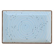 Πιατέλα παραλληλόγραμμη της σειράς Spira Blue διαστάσεων 25x15cm