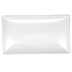 Πιατέλα παραλληλόγραμμη διαστάσεων 20x13cm σε χρώμα λευκό - ματ