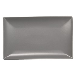 Πιατέλα παραλληλόγραμμη διαστάσεων 20x13cm σε χρώμα γκρι - ματ