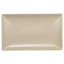 Πιατέλα παραλληλόγραμμη διαστάσεων 20x13cm σε χρώμα μπεζ - ματ