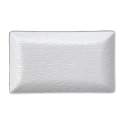 Πιατέλα παραλληλόγραμμη διαστάσεων 25x15cm σε χρώμα λευκό - ματ