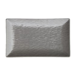Πιατέλα παραλληλόγραμμη διαστάσεων 25x15cm σε χρώμα γκρι - ματ