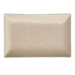 Πιατέλα παραλληλόγραμμη διαστάσεων 30x15cm σε χρώμα μπεζ - ματ