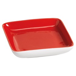 Πιατάκι τετράγωνο διαστάσεων 9x9cm σε χρώμα κόκκινο