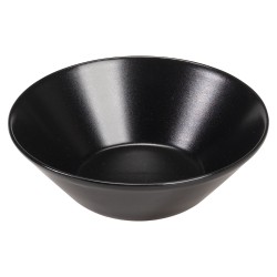 Πιάτο βαθύ στρογγυλό διαμέτρου 23,5cm σε χρώμα μαύρο - ματ