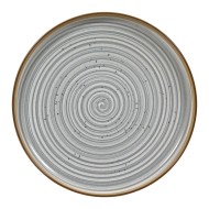Πιάτο στρόγγυλο flat διαμέτρου 20cm της σειράς Spira Grey 