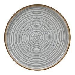 Πιάτο στρόγγυλο flat διαμέτρου 20cm της σειράς Spira Grey 