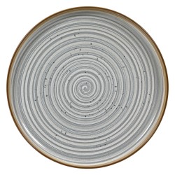 Πιάτο στρόγγυλο flat διαμέτρου 27cm της σειράς Spira Grey 