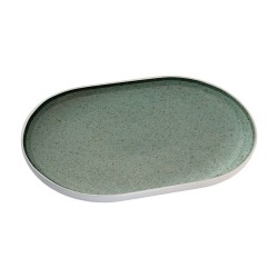 Πιάτο οβάλ πορσελάνης διαστάσεων 25x15cm md. Nordic Mint