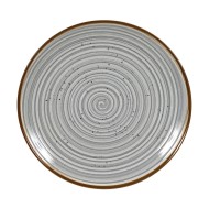 Πιάτο στρόγγυλο ρηχό διαμέτρου 20cm της σειράς Spira Grey 