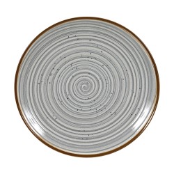 Πιάτο στρόγγυλο ρηχό διαμέτρου 20cm της σειράς Spira Grey 